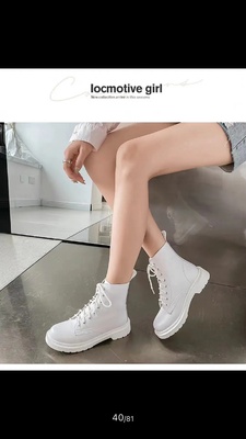 头层牛皮2024新款真皮马丁靴女英伦风厚底短筒机车单靴子