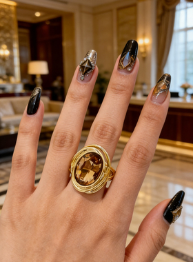 复古轻奢小众设计感戒指女2025新款爆款高级感食指戒