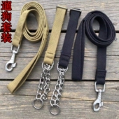 狗狗遛狗脖圈牵引绳马犬杜宾金毛中大型犬牵引带套装 尼龙脖圈狗绳