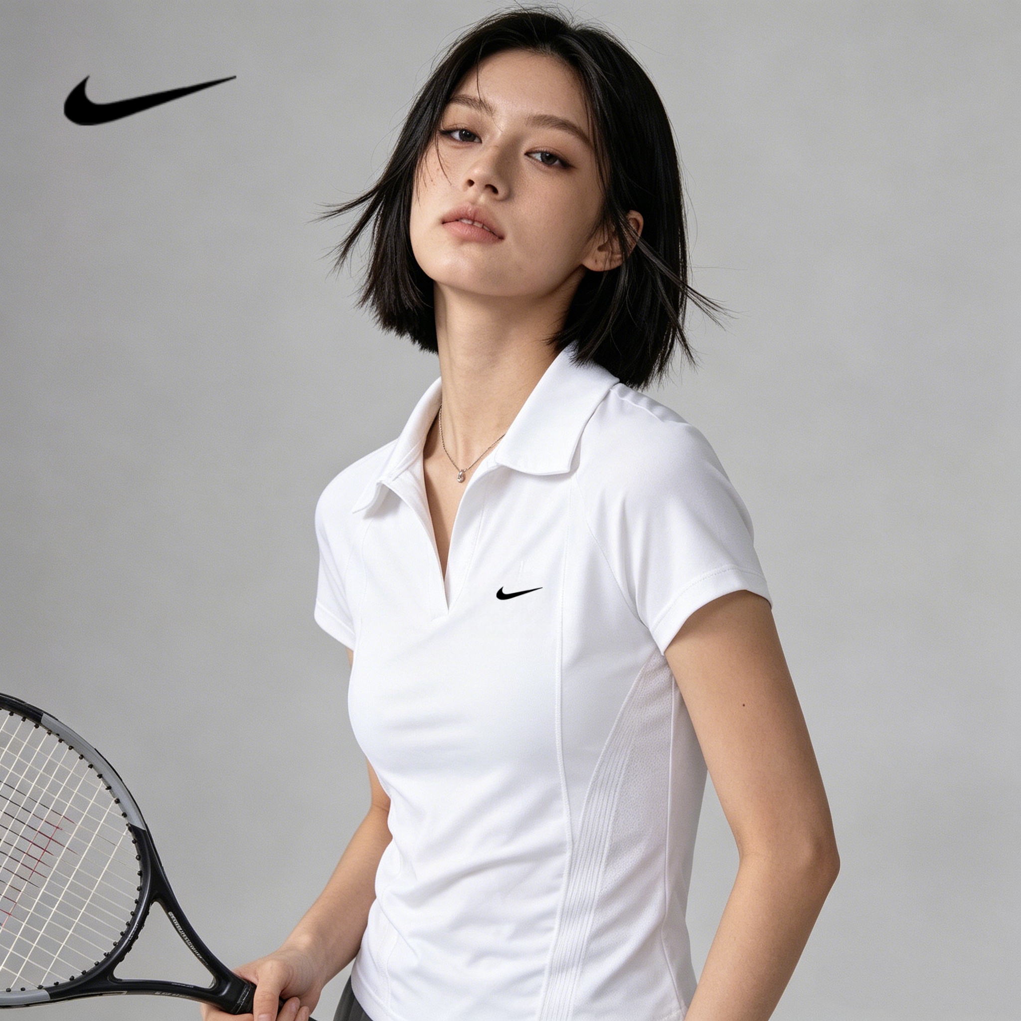 耐克NIKE运动短袖POLO衫女夏季网球服速干透气瑜伽跑步T恤上衣