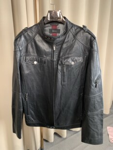 国外原单样衣男士高端植鞣皮绵羊皮真皮衣多口袋超软加厚结实立领