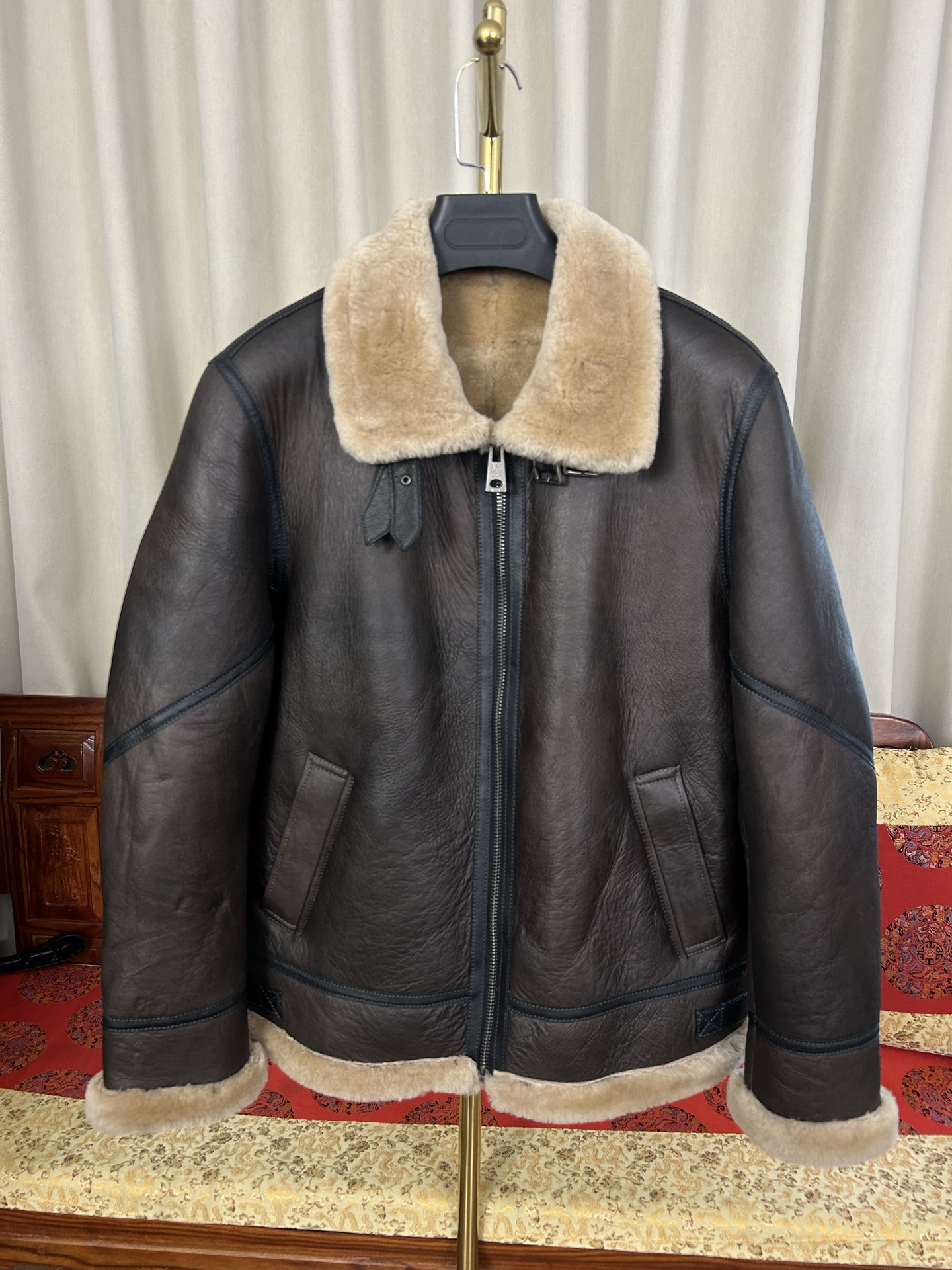 万元级高端男士皮草进口原生态美利奴羊皮毛一体大码加厚超暖特价