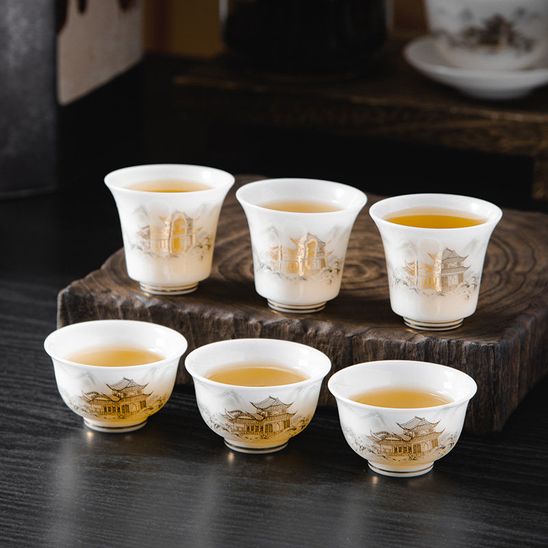 轻奢冰种玉瓷主人杯小号品茗杯茶杯江南人家家用办公简约功夫茶具,餐饮具,茶杯,淘宝优惠券,粉丝福利购,淘宝优惠卷