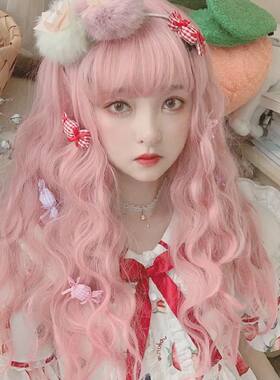 原宿软妹lolita假发空气刘海彩色
