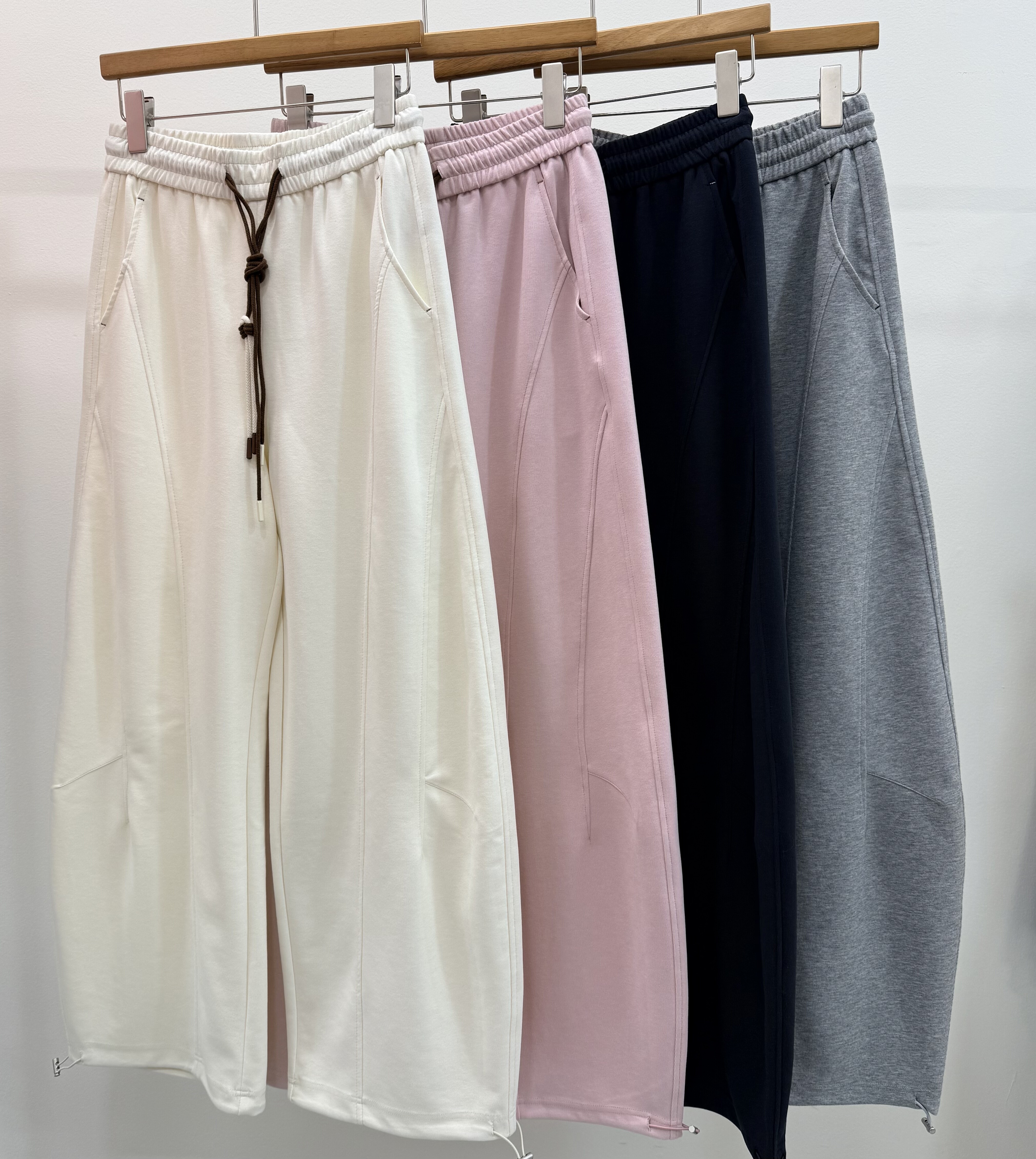 欧洲站2026春季新款抽绳高腰松紧阔腿裤运动休闲长裤放收裤脚两穿,女装/女士精品,休闲裤,淘宝优惠券,粉丝福利购,淘宝优惠卷