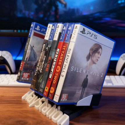 PS4/PS5游戏光盘专用收纳盒 Switch1/2游戏卡带专用展示架置物架