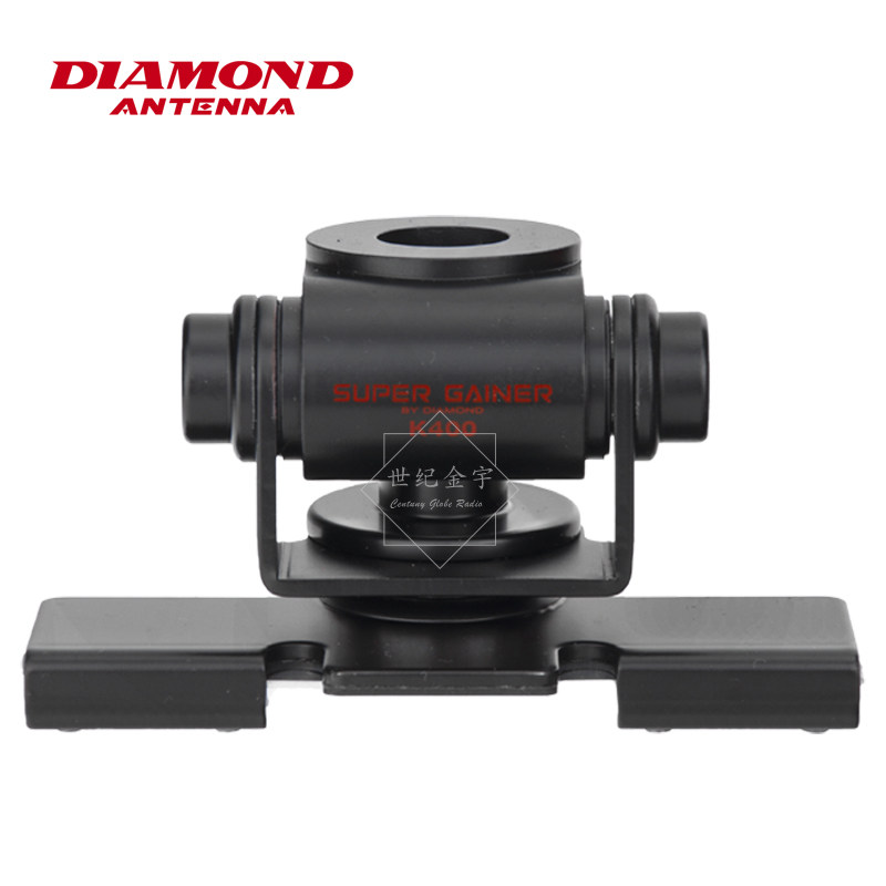 日本钻石车载天线卡边K400黑色不锈钢越野车改装夹边对讲机配件