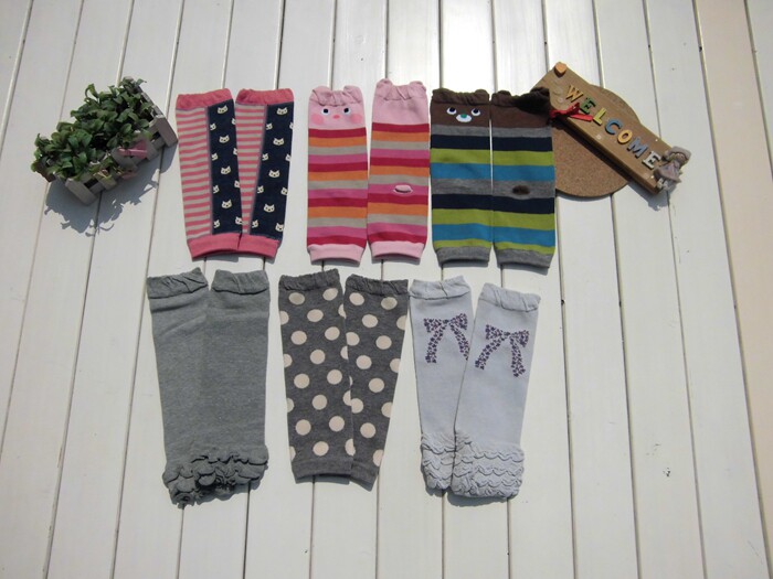 日系男女宝宝学步防摔护膝套婴儿护腿套宝宝松口袜套