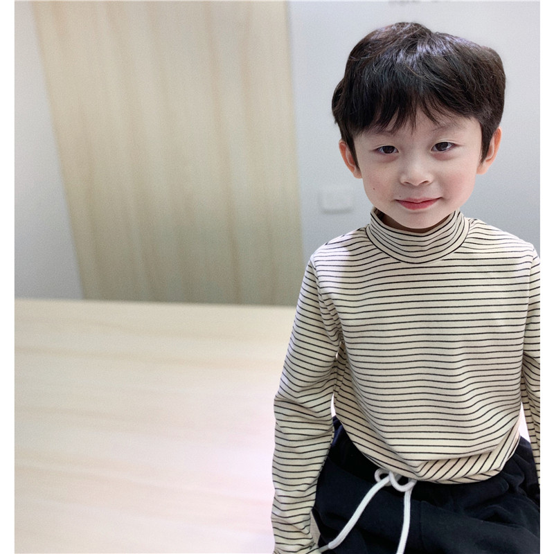 童妈定制男女童企鹅绒半高领条纹打底T恤宝宝休闲上衣长袖秋冬装,童装/婴儿装/亲子装,T恤,淘宝优惠券,粉丝福利购,淘宝优惠卷