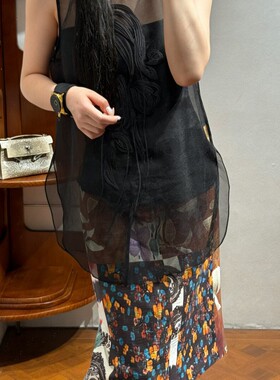 静茹色真丝刺绣真丝欧根纱轻如薄雾小衫(含100真丝)YS275-G416