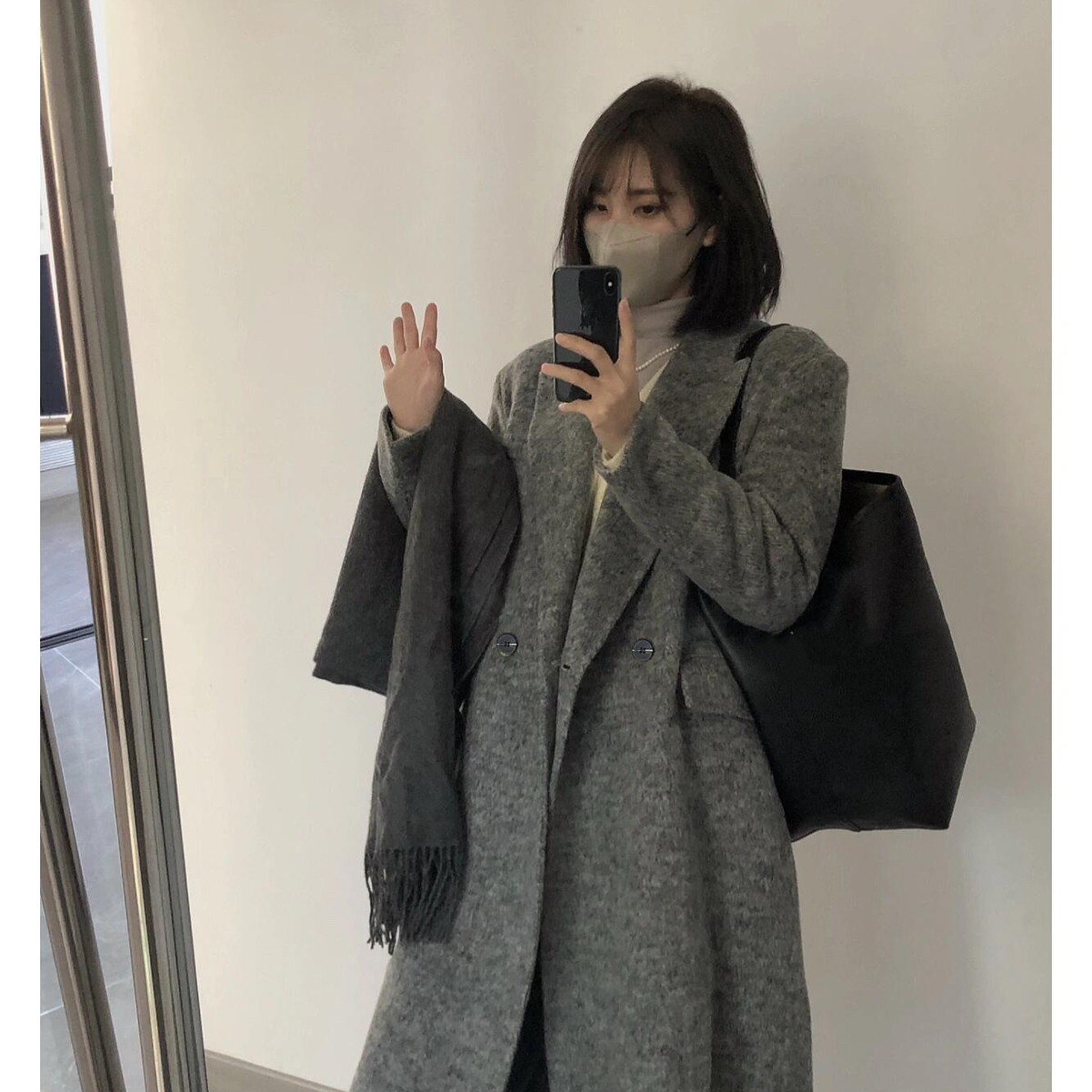 静茹风灰色羊毛呢大衣女秋冬长羊毛外套(含70羊毛)2508999657WF,女装/女士精品,羽绒服,淘宝优惠券,粉丝福利购,淘宝优惠卷