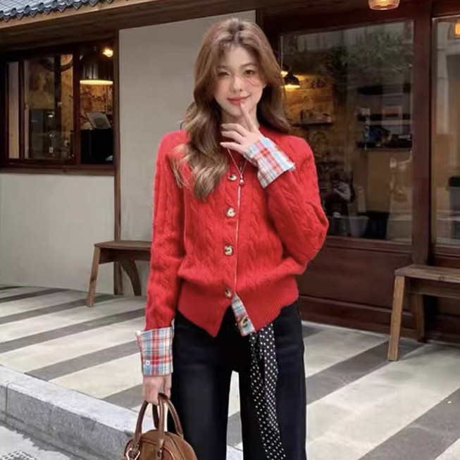 静茹领长袖排扣加厚针织毛衣开衫外套秋冬季新款上衣女毛衣66263,女装/女士精品,毛针织衫,淘宝优惠券,粉丝福利购,淘宝优惠卷