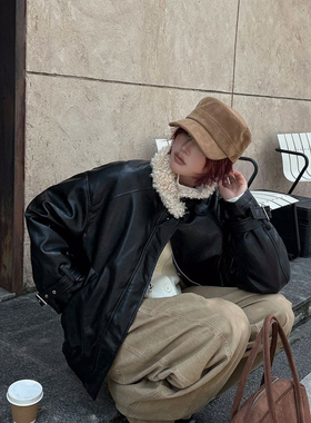 静茹上新休闲百搭毛领暗门襟宽松保暖羽绒服外套28525