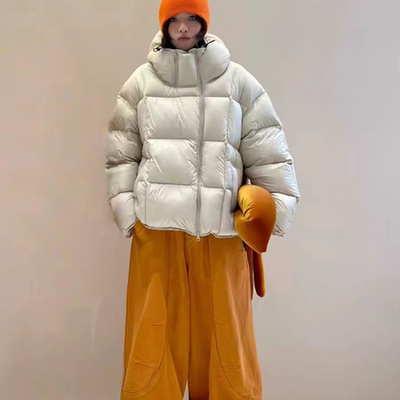 静茹冬上新轻奢质感绗缝工艺百搭保暖羽绒服外套d1273