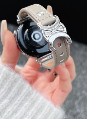 适用三星Galaxywatch8手表带7Ultra软真皮6/5/4双C扣fit3高级感女