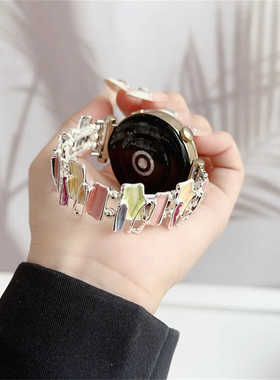 适用三星watch8手表带7ultra65不规则弹力时尚女款小众简约通勤夏