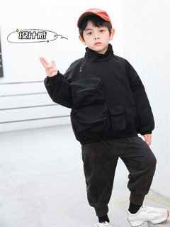 米问童装男童冬季新款棉衣韩版洋气加厚外套儿童保暖外穿炸街棉服