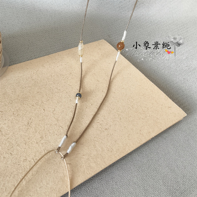 手工编织简约项链绳半成品可穿多颗转运珠手牌男女宝挂脖绳复古
