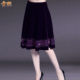 A字裙洋气妈妈装 时尚 半身裙垂感大码 春秋季 金丝绒花边裙 中年女装