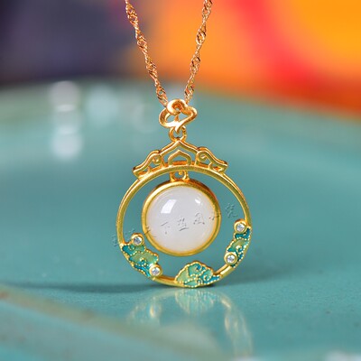 新疆天然和田玉吊坠项链玉石项链