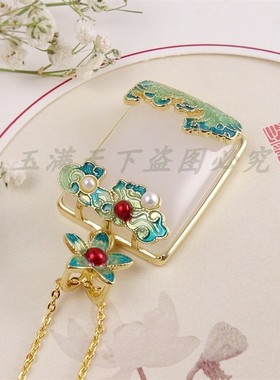 新疆金丝玉东陵玉平安无事牌吊坠