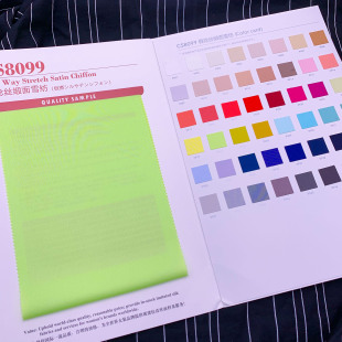 8099垂感光滑仿真丝皱缎色丁缎面雪纺色卡旗袍仿丝绸戏服布料面料