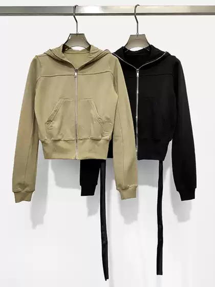 2025 Spring New Women's Patchwork Ribbed Short Pure Cotton Knitted Zipper Sweatshirt Fabric Jacket Top Trendy