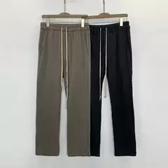 Ro Spring and Summer Regular Thin Cotton Knit Casual Sports Straight-Leg Versatile Pants in Black, Gray, and Green for Men and Women, Couple Style