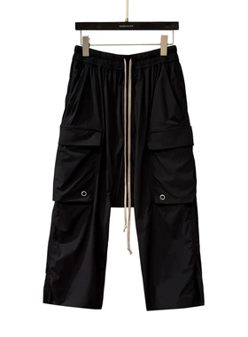 25暗黑RO风格新款男士双侧口袋时尚宽松哈伦吊裆跨裤八分裤