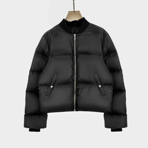 暗黑风24SS男女王子文同款棒球领鸭绒羽绒服保暖拼接羽绒外套棉服