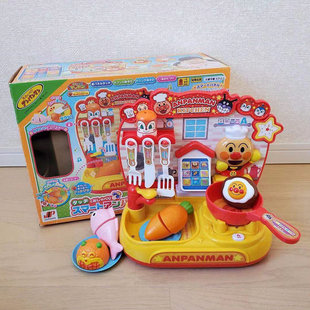 组合3岁 日本面包超人儿童仿真厨房过家家玩具男女孩煮饭做饭6套装
