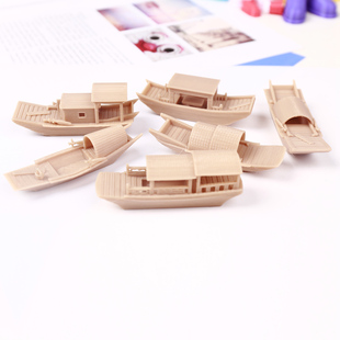新款立体3D打印江南水乡船只模型手工艺品摆件DIY可浮水造景渔船