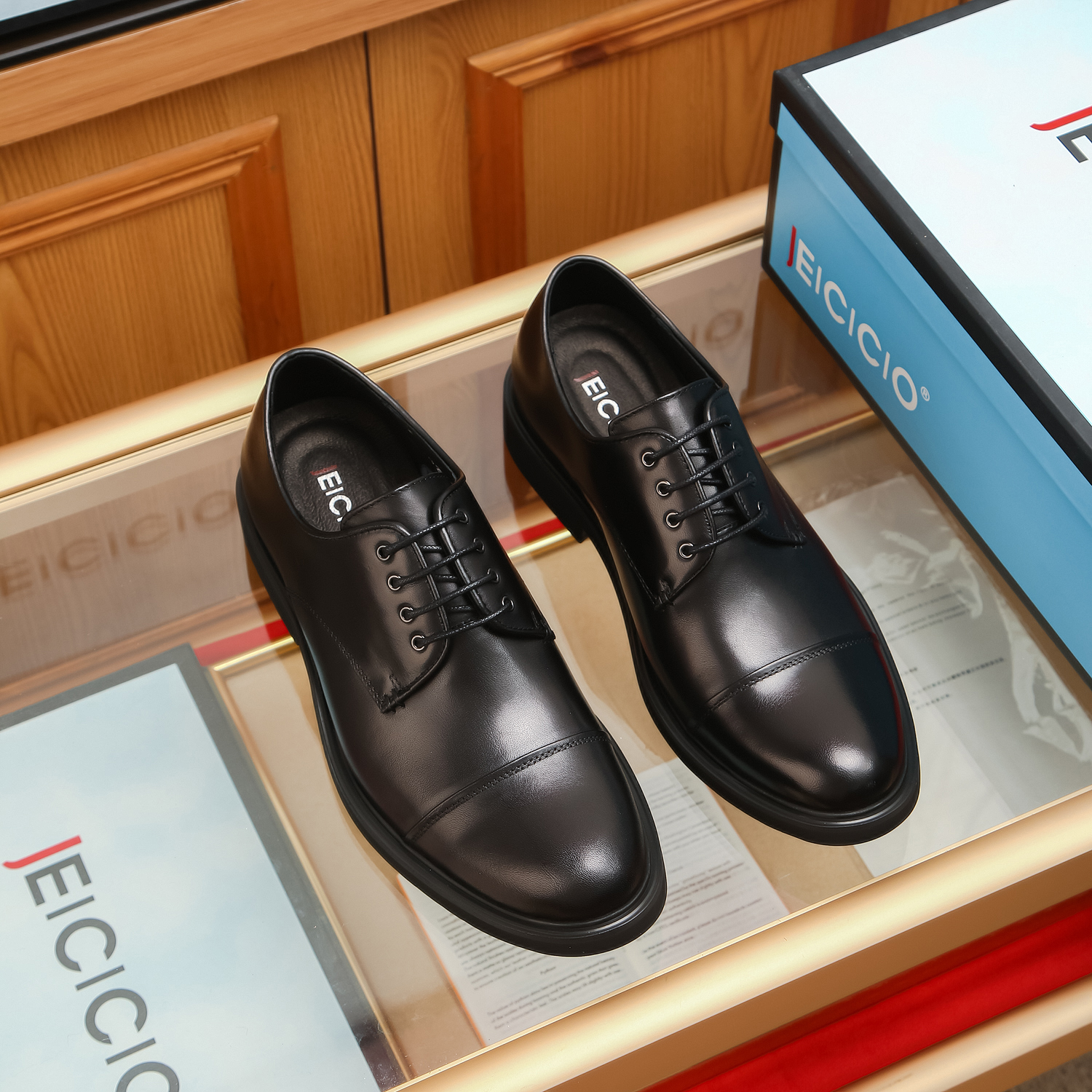 真皮软三接头皮鞋男 商场同款轻底英伦风牛津商务正装潮流结婚鞋