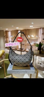 美国代购Tb新品 Romy蓝老花新月包 两条肩带/腋下/单肩/斜挎