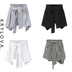 春秋一片式不规则半身裙系带全棉瑜伽舞蹈健身遮屁股裙罩打底神器