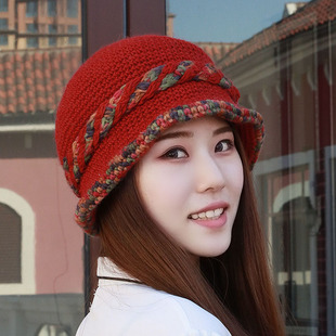 秋冬帽子女帽潮人针织帽羊毛帽毛线帽盆帽加厚保暖帽护耳帽妈妈帽