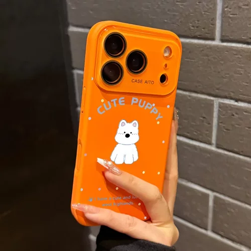 适用于苹果17promax新款手机壳16pro英文西高地iphone15女14卡通1