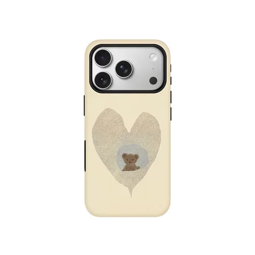 爱心小熊适用苹果17promax卡通可爱iPhone16pro镜头全包15二合一