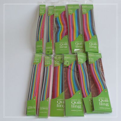 出口衍纸条 卷纸条 80克纸30cm12色144条paper quilling