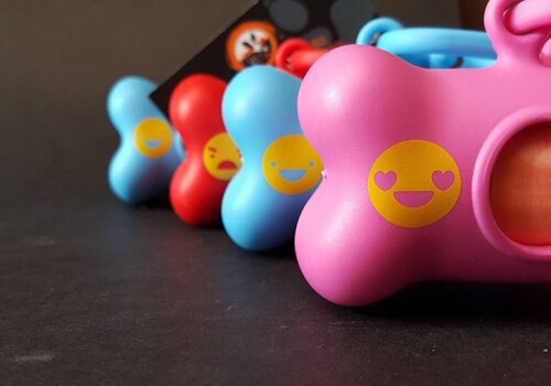 意大利糖果色设计感骨头拾便袋盒