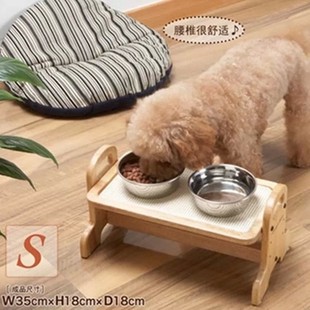 进口原木多格漫DoggyMan 高级木制立式餐饮桌猫咪狗狗餐桌碗架