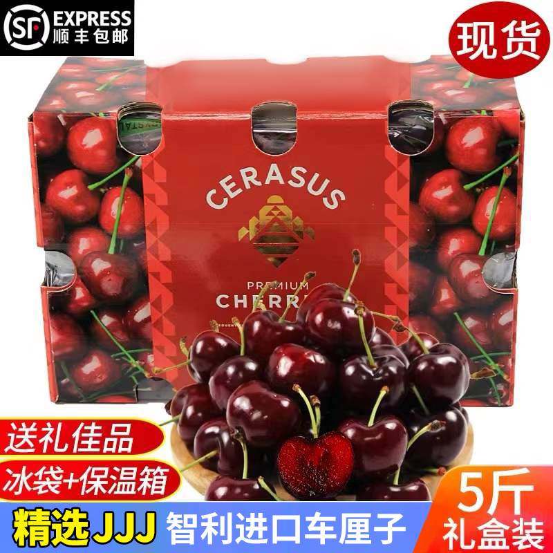 礼盒装智利车厘子进口新鲜水果2j3J4大樱桃特大果顺丰5斤10斤