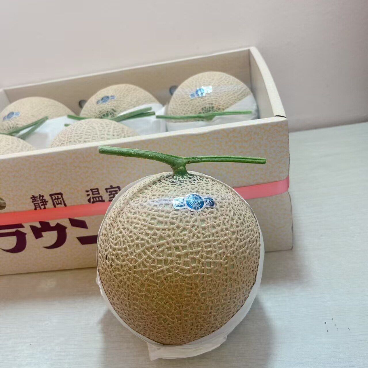 日本静冈网纹瓜一藤一瓜多汁