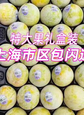 美国绿宝石恐龙蛋李子8斤原箱礼盒装 脆甜多汁黄肉恐龙蛋上海闪送