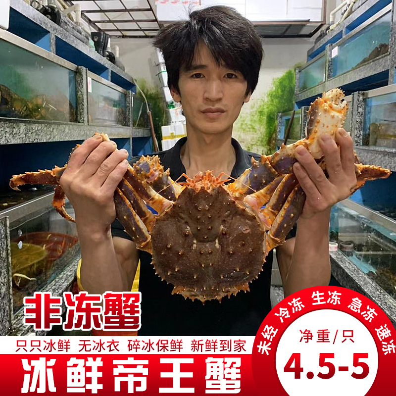 帝王蟹阿拉斯加冰鲜超特大帝王蟹鲜活海鲜水产新鲜皇帝蟹长脚蟹