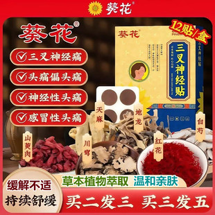 2送1 3送2葵花三叉神经痛头痛头疼偏头疼止痛贴膏贴专用缓解