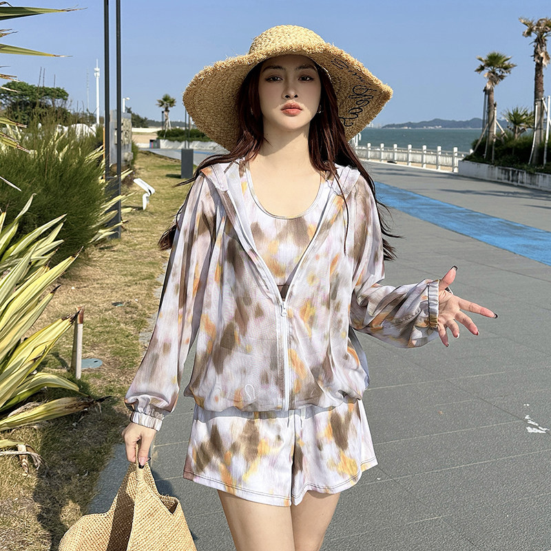 女士高级绝美泳衣女2026新款爆款温泉高端大码胖mm保守分体游泳衣