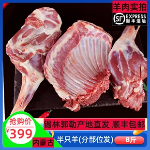 半只羊8斤 羊肉新鲜5内蒙古羊排羊腿羊蝎子生鲜整只现杀冷冻