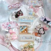 卡通仿真零食袋6cm食玩钥匙扣包挂饰品小动物lulu猪蛋糕树脂挂饰