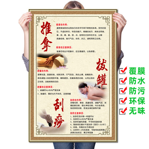 中医养生馆挂图美容院装饰画